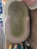 世纪宝贝（babyhood）婴儿洗屁屁神器 宝宝坐浴盆洗屁股盆儿童洗PP盆加厚PU坐垫 浅荷绿 实拍图