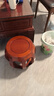 爱美穗鼓凳花梨雕花古筝凳实木圆凳小矮凳红豆木家具坐墩绣墩红褐色 白宫木花梨色 35高 实拍图