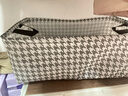京迭衣服收纳箱家用可折叠布艺整理箱衣柜衣物大容量储物箱宿舍收纳盒 钢架升级款【千鸟格】 特大号【47*28*20】 实拍图