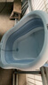 十月结晶婴儿洗澡盆可折叠家用大号新生儿童用品沐浴桶宝宝浴盆孔雀蓝 实拍图