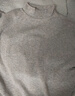 浪莎100%纯棉男士秋衣单件上衣中领保暖内衣中老年打底全棉毛衫半高领 【浅灰套装】·中领100%纯棉 XL /175 实拍图