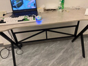 奥伦福特  电脑桌台式家用电竞游戏桌办公书桌简约书房写字桌子 欧式岩板灰-单桌120*60 升级款电竞桌 实拍图