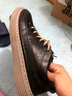 者顿男鞋春夏季新款防滑防水运动休闲皮鞋莆田工装劳保鞋子男款板鞋 MD-AR233黑棕色 41 实拍图