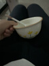 【超级爆品】陶瓷碗高颜值饭碗加厚碗勺套装可爱卡通碗盘餐具套装 山菊花2碗2勺 实拍图