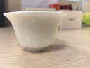 金镶玉 盖碗功夫茶具三才盖碗 羊脂玉德化白瓷泡茶杯碗 初夏120ml 实拍图