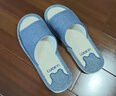 洁丽雅【2双装】亚麻拖鞋女夏季室内家居防滑静音情侣春秋凉拖男四季 粉色+蓝色 38-39 女+44-45男 实拍图