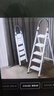 杜邦（DU PONT）梯子家用折叠铝合金梯加厚人字梯登高梯爬步安全梯扶梯楼银色5步 实拍图