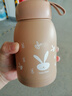 【京东物流送货上门】萌萌兔卡通水杯女牛奶玻璃杯创意便携杯子 咖色萌萌兔 330ml 1只 实拍图