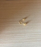 行金银中黄金耳钉足金经典简约小圆珠耳饰送女友送圣诞节礼物 光珠耳钉约1克  多退少补 小圆珠约3mm 实拍图
