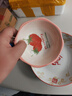 家用网红爆款餐具高颜值小清新随机釉下彩水果4.5英寸多角味碟 草莓蘸料碟 1个装 实拍图