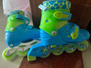 美洲狮（COUGAR）溜冰鞋儿童套装 可调轮滑鞋MZS885蓝色M码【中小学轮滑课必备】 实拍图