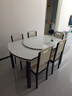 丰舍 餐桌 岩板实木餐桌椅组合现代简约家用小户型餐台可伸缩折叠饭桌 1.5米黑白色-雪山白岩板-实木椅 一桌六椅 实拍图