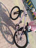 凤凰（Phoenix） 上海凤凰山地自行车成人男士女式学生变速宽胎越野赛车公路单车 钢架辐条轮粉【95%免安装】 24寸24速【全轴承+礼包】 实拍图