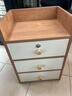 宜造（YIZAO）文件柜办公室带锁抽屉柜移动柜子收纳桌下储物柜木质矮柜小柜子 【小型三抽带锁无滑轮】田园橡木32.4cm 实拍图