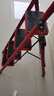 星恺梯子家用折叠梯人字梯多功能登高爬梯扶梯小梯子TZ10四步红 实拍图