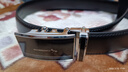 红蜻蜓男士皮带腰带韩版牛皮情人节头潮流商务裤带6458J3359 黑色(6458J3359) 125cm 实拍图