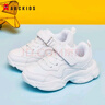 ABC KIDS童鞋男童鞋子2025冬季新款儿童运动鞋小白鞋女中小童白色表演鞋子 革面白色 36 实拍图