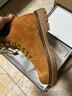 骆驼（CAMEL）王俊凯同款冬加绒户外工装马丁大黄靴男 G122W7757TR 金黄 42 实拍图