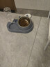 憨憨乐园 猫碗狗碗宠物食盆猫咪双碗粮盆自动饮水机喝水器喂食用品 蓝 实拍图