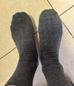 京东京造【100%纯棉10A抗菌】秋冬袜子男防臭透气休闲商务中筒袜 黑灰 实拍图