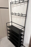 飞旺藤达简易鞋架子家用门口多层室内寝室宿舍出租屋用鞋柜置物架衣帽架 黑色5层80CM【加厚层板】 实拍图