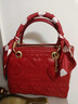 喵小姐（MISSMIAO）红色结婚包包女新款高级感戴妃包手提包送新娘三八礼物单肩斜挎包 红色+礼盒【送花束+丝巾+挂饰】送新人结婚订婚礼物 实拍图