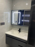 恋派浴室柜 陶瓷一体盆卫生间洗脸盆柜组合悬挂式洗漱台智能洗手盆柜 【智能镜柜】珠光灰+陶瓷盆 90cm 实拍图