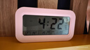 康巴丝（Compas）闹钟夜光聪明灯智能语音报时起床神器自动感光三组闹铃小闹钟儿童学生钟 2139 粉色 实拍图