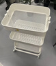 宜家（IKEA）拉斯克家居小推车三层置物架移动茶水桌客厅咖啡桌厨房储物收纳架 【升级款】白色大号 35*45*77cm 实拍图