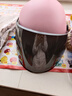 车赞3C认证电动车头盔女电瓶车安全帽男士四季通用冬季保暖防雨头盔 3C粉色头盔（防晒镜片） 实拍图