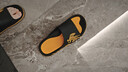 回力运动拖鞋男浴室内户外不易滑厚底凉拖鞋HL39391黑黄色43-44码 实拍图