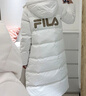 FILA 斐护科技|斐乐女装长款羽绒服冬季休闲简约连帽保暖羽绒外套 云菇白-WT 165/84A/M 实拍图