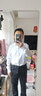 罗蒙（ROMON）纯色商务职业正装男士白衬衫工装外套长袖衬衣男CS108白色XL 实拍图