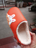 儿童棉拖鞋秋冬爆款加绒保暖毛毛鞋男女童防滑室内居家棉鞋 桔色 32.5 内长20.5cm 实拍图