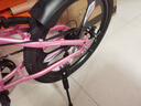 凤凰山地自行车男女变速山地车碟刹青少年儿童自行车学生单车 星际 蓝粉【变速】后座+LED灯+三刀轮 22寸【适合130-170cm】 实拍图