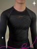 悠途（UTO）压缩速干衣套装男滑雪登山户外运动保暖内衣黑灰色(男款）3XL 实拍图