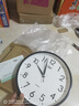 康巴丝（Compas）挂钟客厅静音走时简约石英钟表挂墙时钟 c2855 白色 26cm直径 实拍图