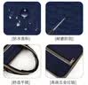 办公包商务文件袋拉链手提牛津帆布袋加宽大容量会议袋公文袋男士公文包事务包可定制logo印刷广告 黑色1个【横款】 实拍图