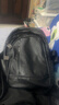 PLOVER新品潮牌双肩背包女真皮2025年新款时尚潮流百搭旅行牛皮新款背包 黑色 实拍图