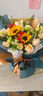 艾斯维娜鲜花速递向日葵混搭花束生日礼物全国同城配送 向日葵香槟韩式花束 实拍图