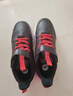 361°儿童运动鞋男童跑鞋秋冬密网轻便魔术贴女童皮革加绒保暖运动鞋 【皮革加绒】碳黑/能量红色 35 实拍图