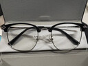 蔡司（ZEISS）镜片近视眼镜男纯钛合金眉线半框变色防蓝光辐射散光眼睛可配度数 黑银框-0度清底防蓝光平光镜（8仓发货） 实拍图