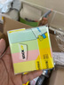 得力（deli）400张蓝粉绿黄4色浅调系列淡彩简约便利贴 76*76*40mm便签本/记事贴/ 办公用品21550 实拍图