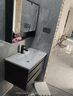法梵仕浴室柜洗脸手盆柜组合洗漱台洗手台池卫浴台【陶瓷一体盆】 【冲量款】B款智能镜轻奢灰80cm 实拍图