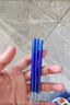 爱好（AIHAO）摩易擦按动笔芯ST尖0.5mm可擦中性笔替换芯热敏擦可擦笔芯晶蓝色30支 DZ2200 实拍图