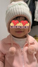 Lemonkid柠檬宝宝儿童帽子男女童秋冬季保暖针织毛线护耳帽子围巾手套套装 蜜桃慕斯粉【帽子+围脖】 建议头围50-54cm，建议年龄3-8岁 实拍图