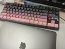 狼蛛（AULA）F87ProV2客制化无线机械键盘电竞游戏专用  蓝牙/2.4G/有线三模连接全键热插拔gasket结构办公键盘 F87ProV2大宗师版【海棠轴】黑莓粉侧刻 实拍图