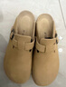 东园物作勃肯鞋男女同款包头拖鞋秋冬情侣2025最新款时尚厚底休闲外穿拖鞋 卡其色【软木厚底+牛反绒】 40 【正码】 实拍图