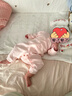 2件 新生婴儿儿连体衣春秋套装衣服初生宝宝无骨哈衣爬服打底内衣 2件-春秋直襟(彩树叶+粉绣标) 73cm （16-18斤以内） 实拍图