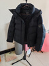 坦博尔羽绒服女短款时尚潮流可脱卸帽百搭保暖外套550388T 黑色 155  实拍图